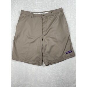 LSU Tigers Golf Shorts Mens 38 Tan NCAA Collegiate Athletic Casual Pocket